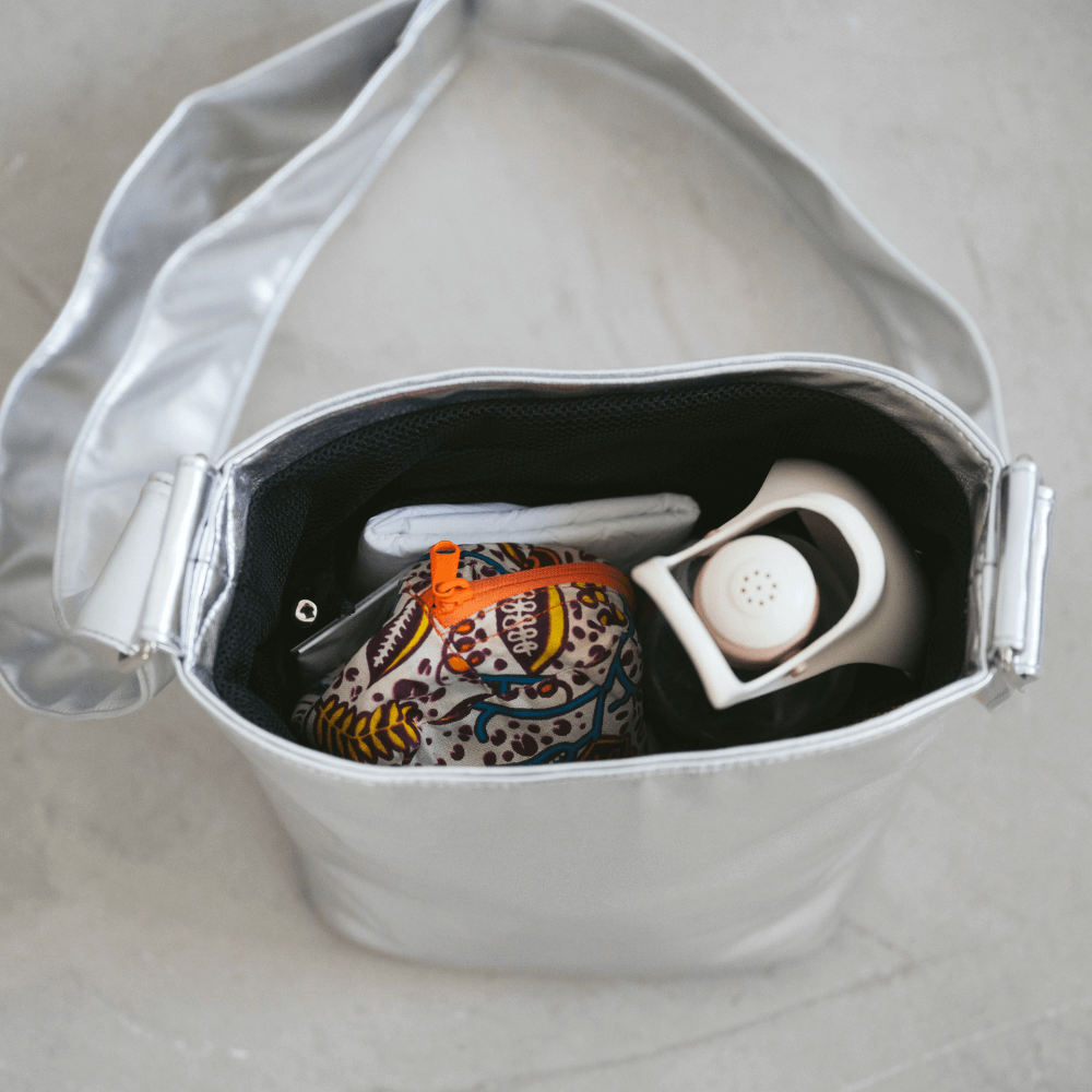 METALLIC LEATHER LIKE BAG(3color)