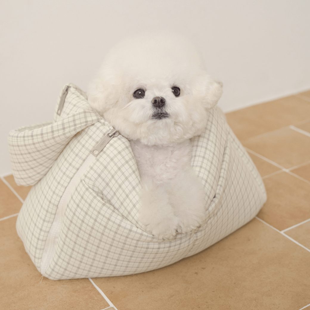 【予約】open bag - check ivory(APERTY)