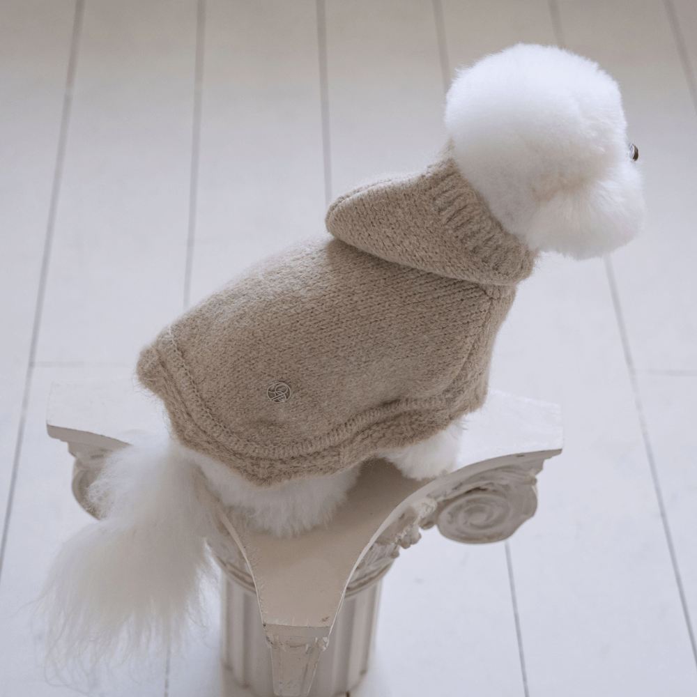 Lolo Poncho Knit(Almond Oat)
