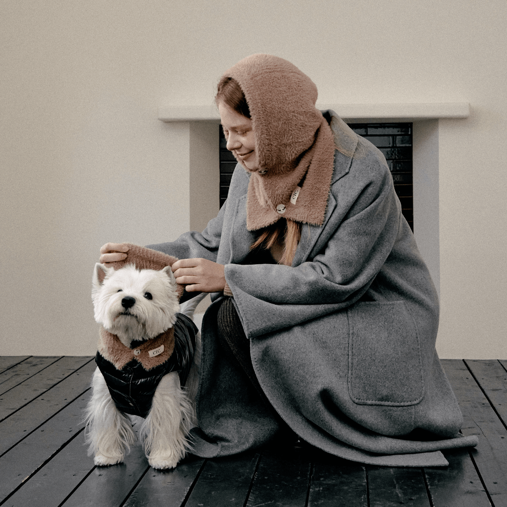 Winter Snuggle Balaclava Malt Brown (for dog / for human)