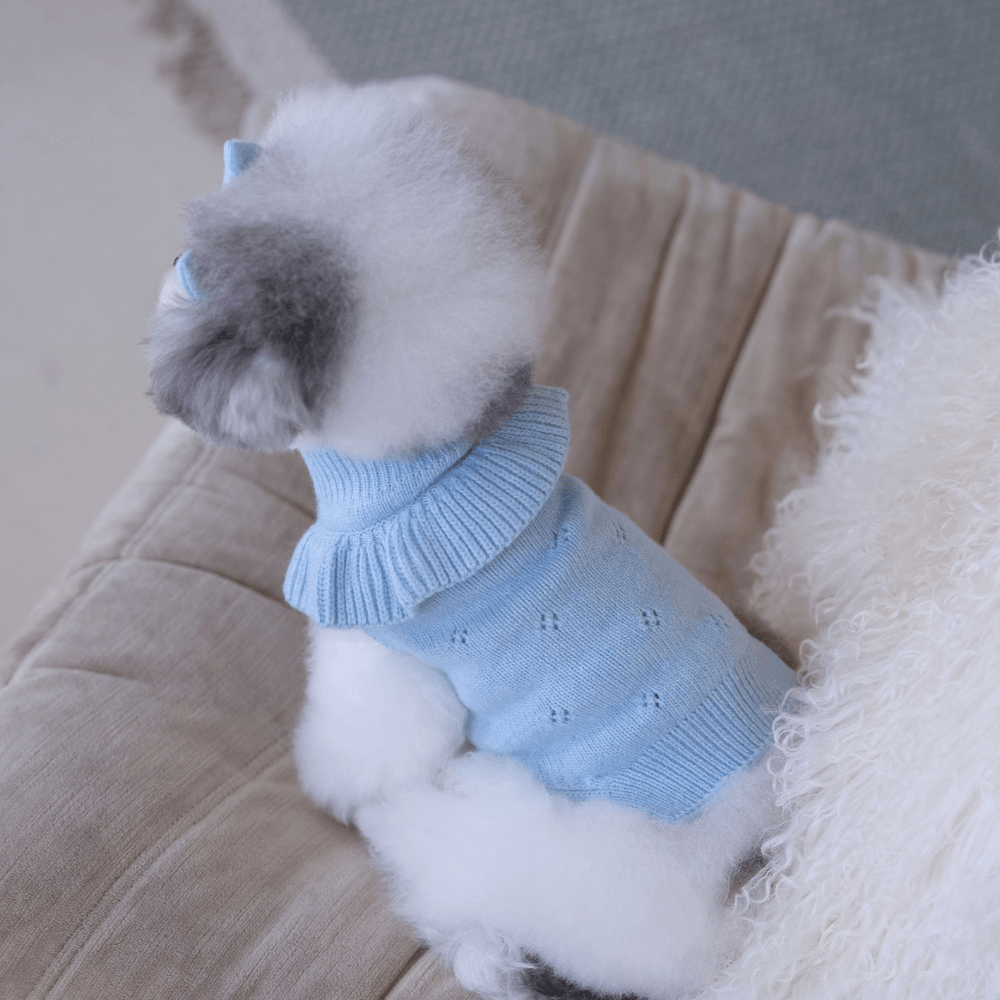 Frill Knit(Ciel Blue)