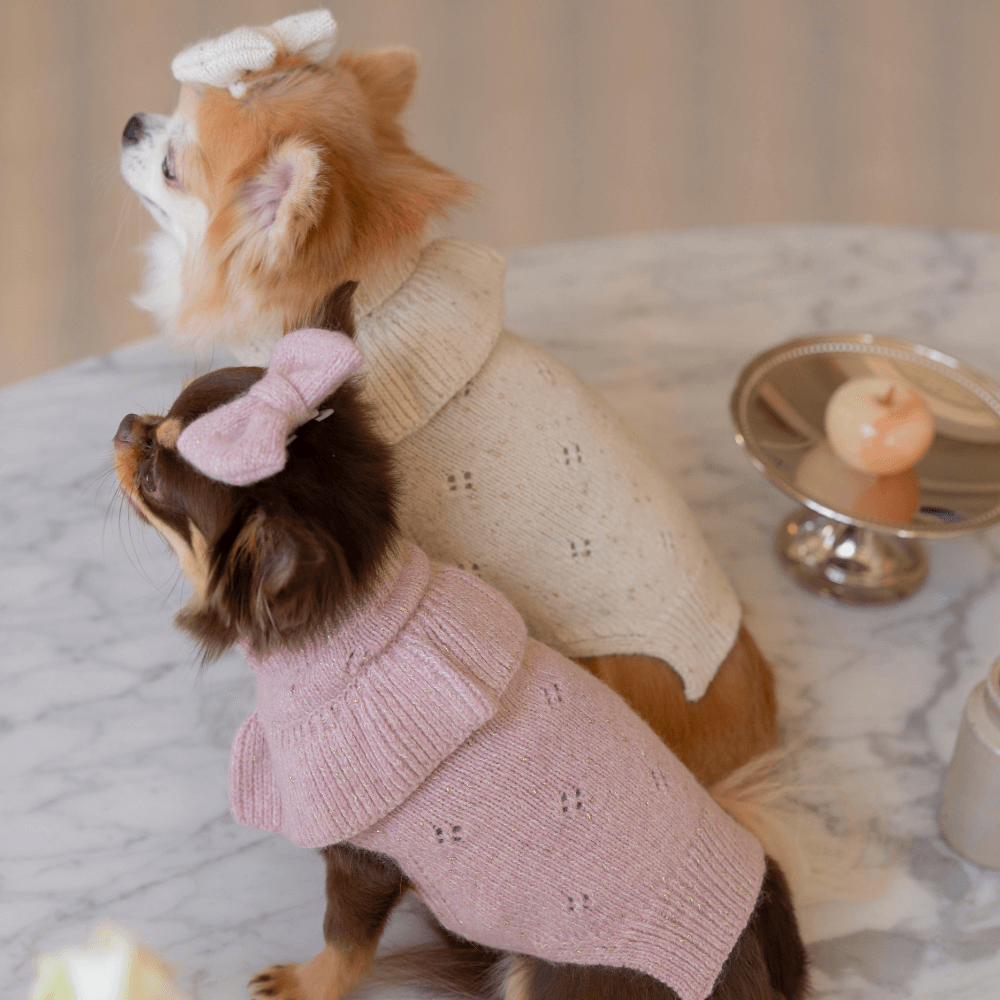 Glitter Frill Knit(Oatmeal)