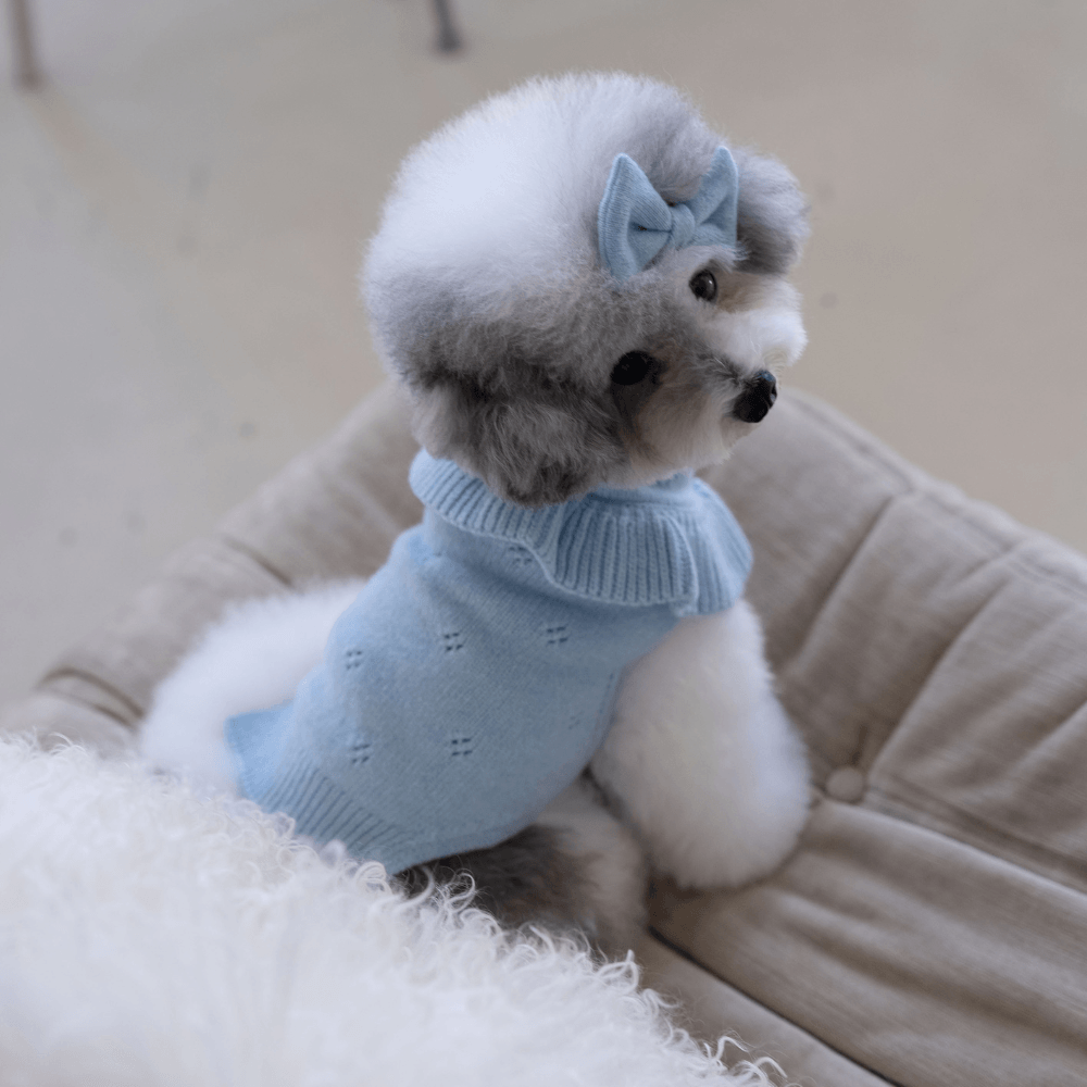 Frill Knit(Ciel Blue)