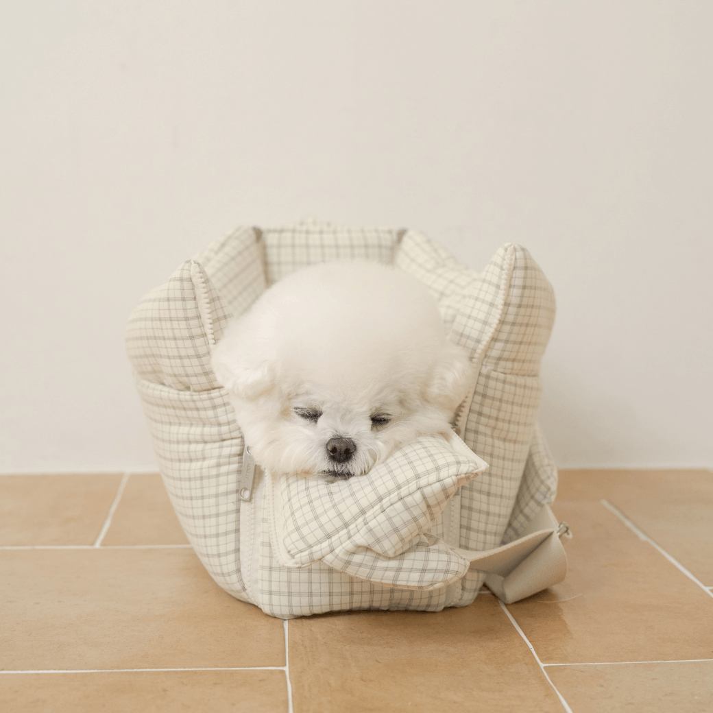 【予約】open bag - check ivory(APERTY)