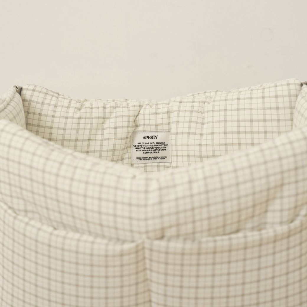 【予約】open bag - check ivory(APERTY)