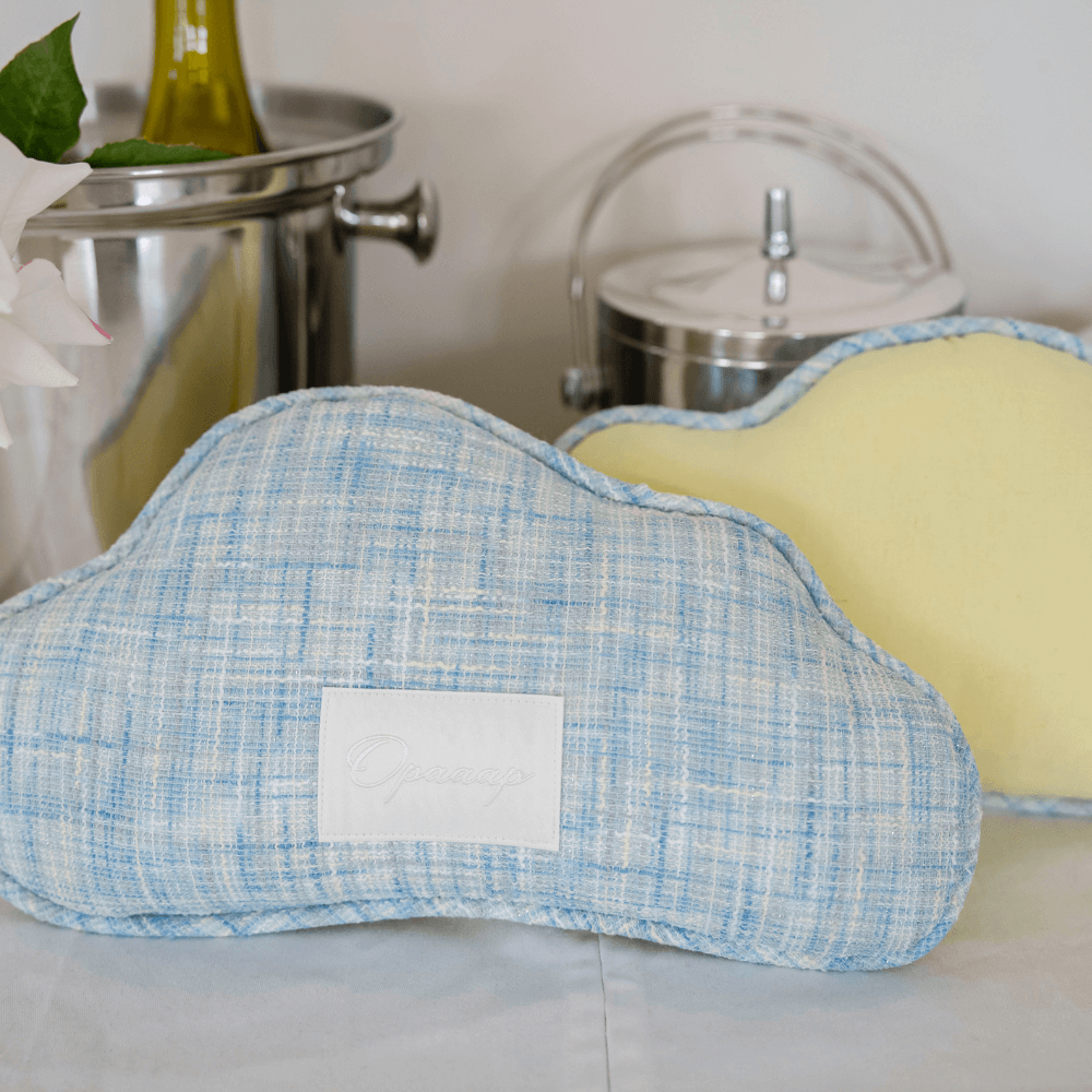 Blue Summer Tweed Buggy Pillow