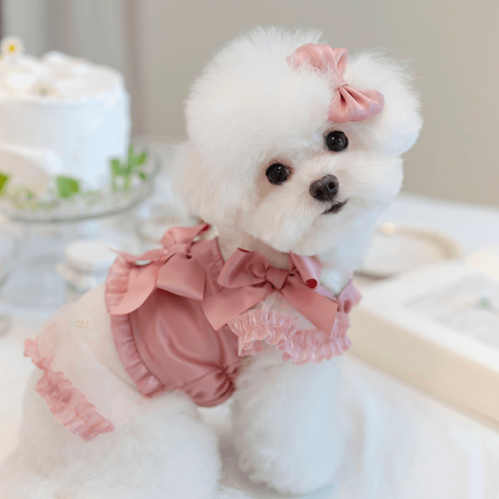 Shiny Ribbon Bustier(Rose Pink)