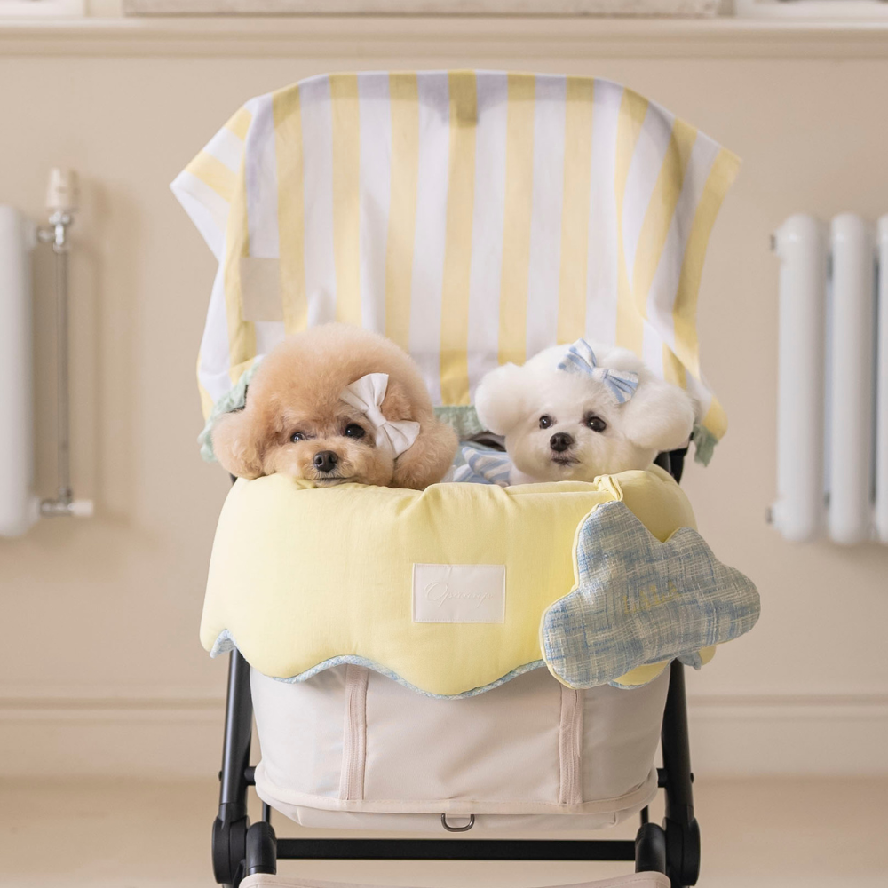 Blue Summer Tweed Buggy Blanket