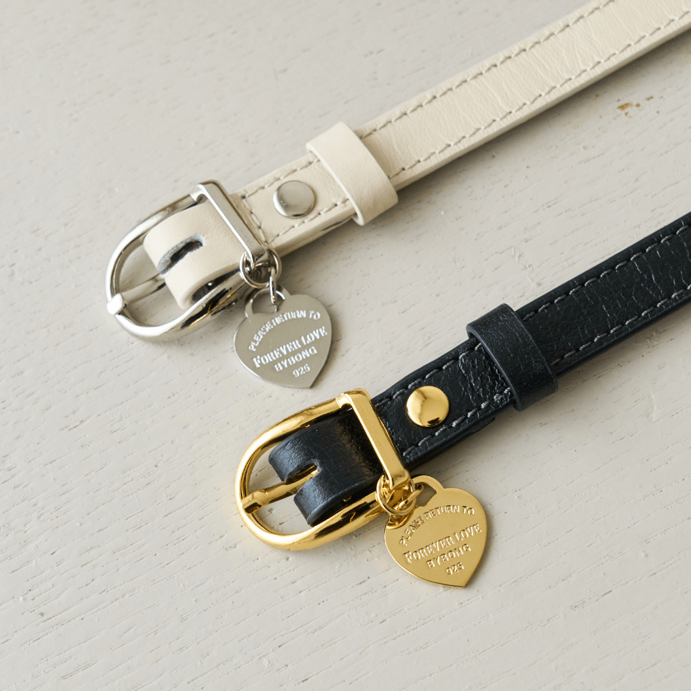 【予約】BLISS LEATHER COLLAR(Baby Cream)