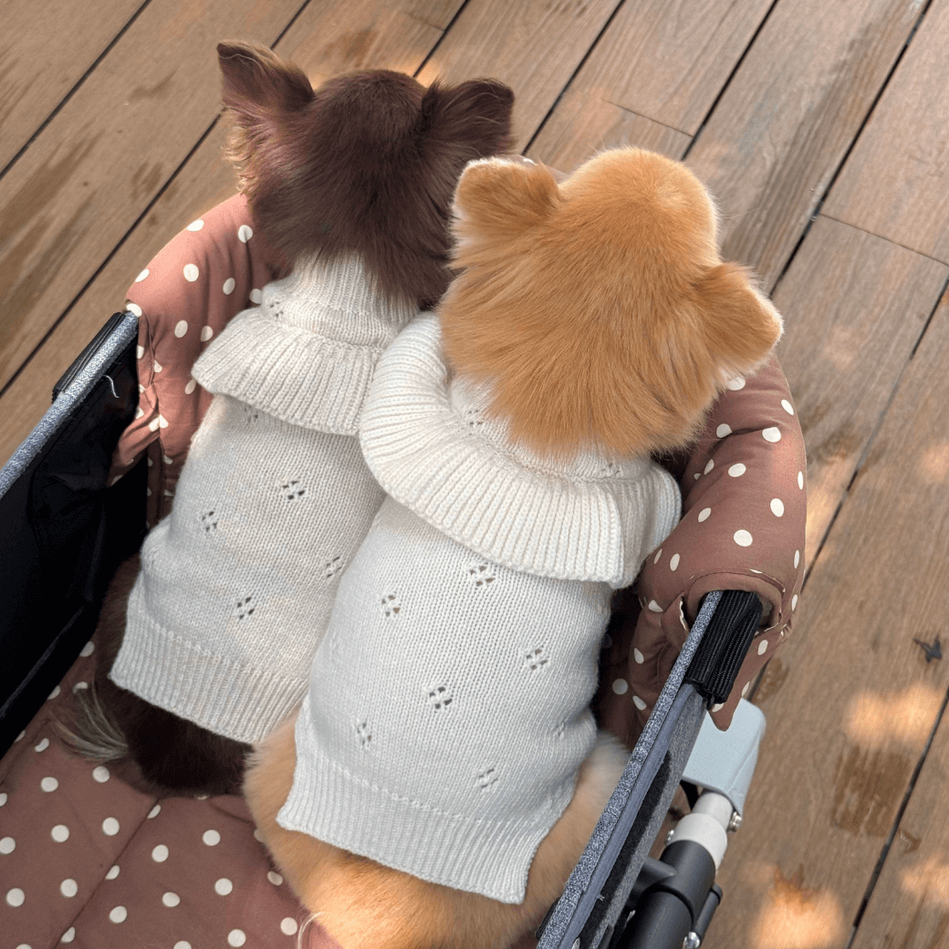 【予約】Fluffy Buggy Puff (Mocha Dot)