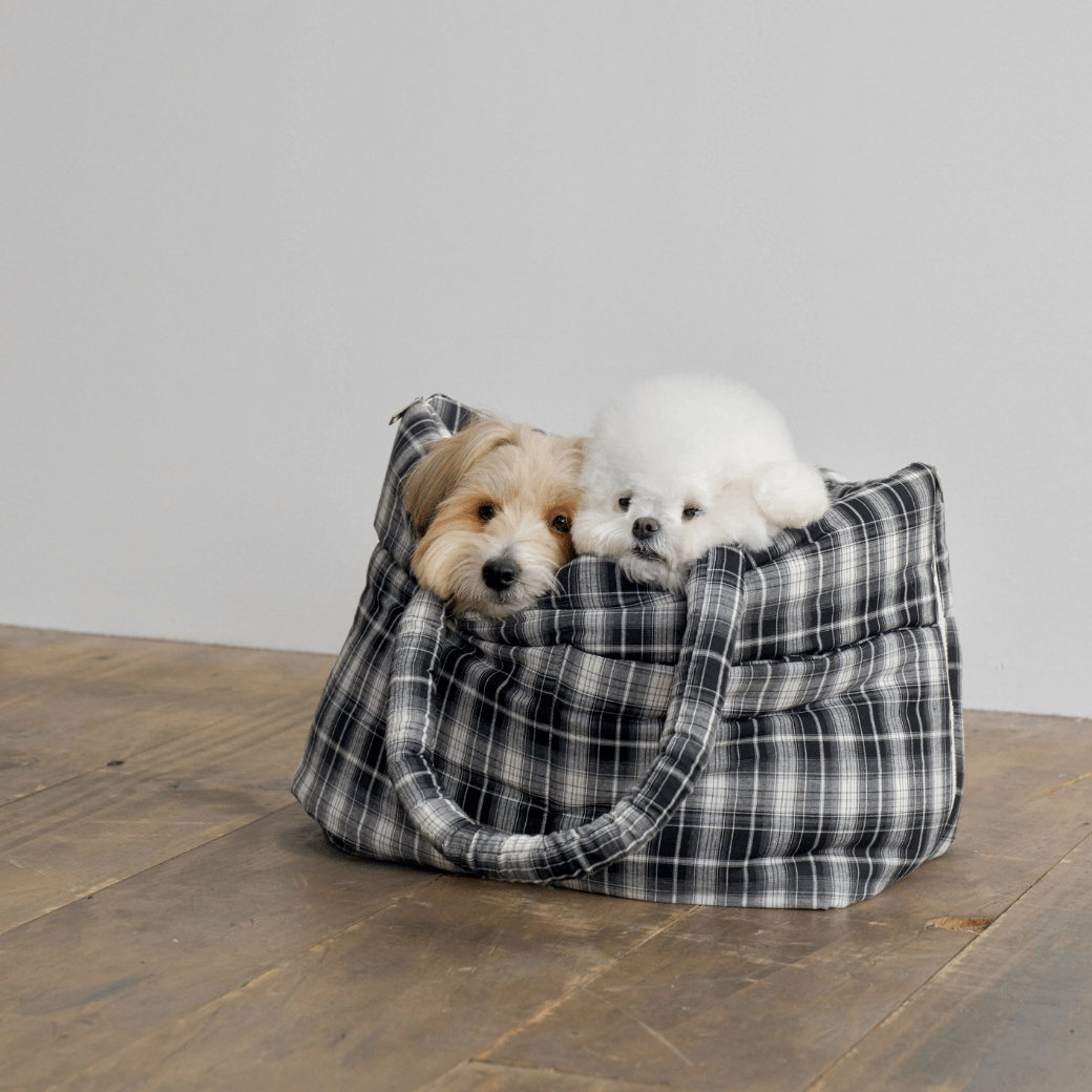 APERTY wide bag tartan black