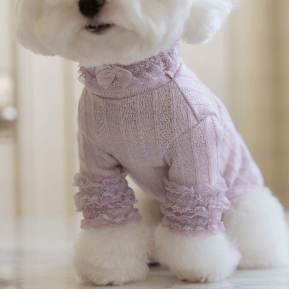 7th Limited Edition Lace Turtleneck(Berry)