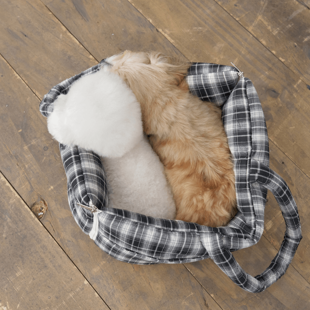 APERTY wide bag tartan black