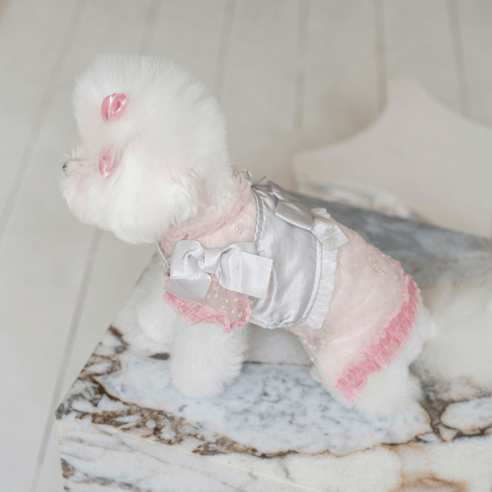 Shiny Ribbon Bustier(Smooth Silver)