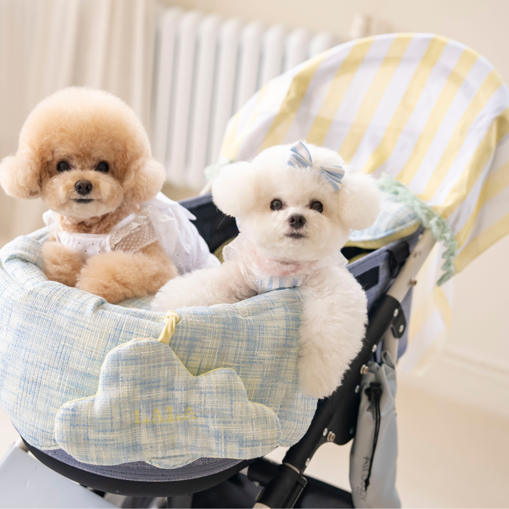 Blue Summer Tweed Buggy Blanket