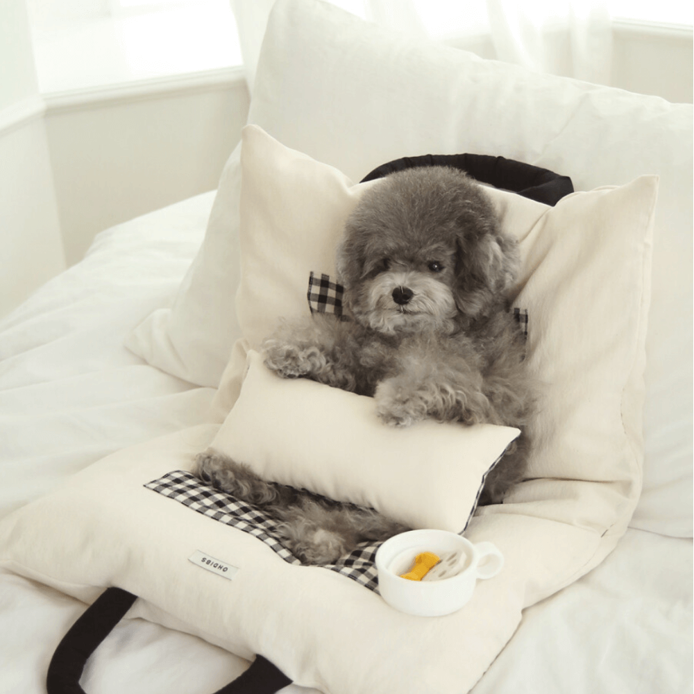 Mini Square Pillow(black)