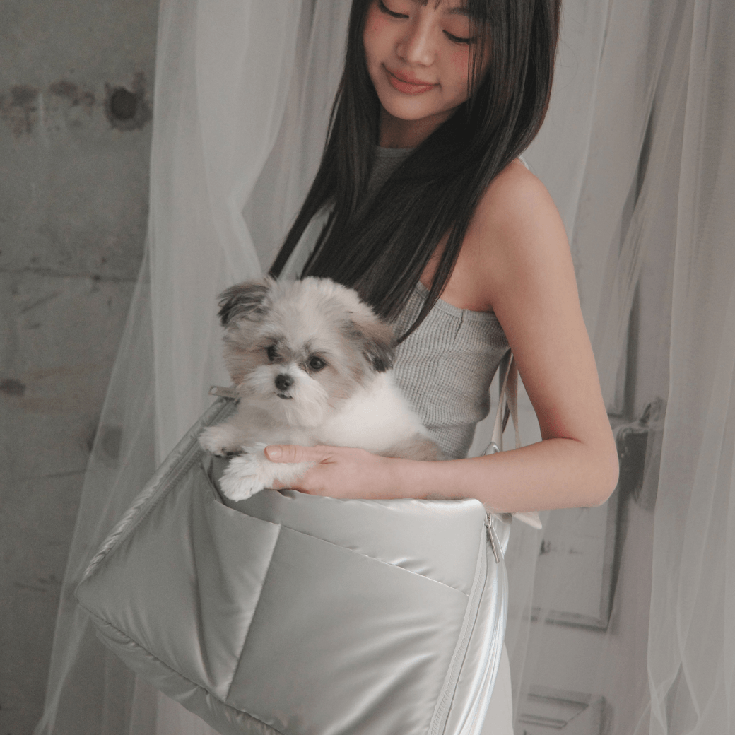 【予約】open bag - glossy silver(APERTY)
