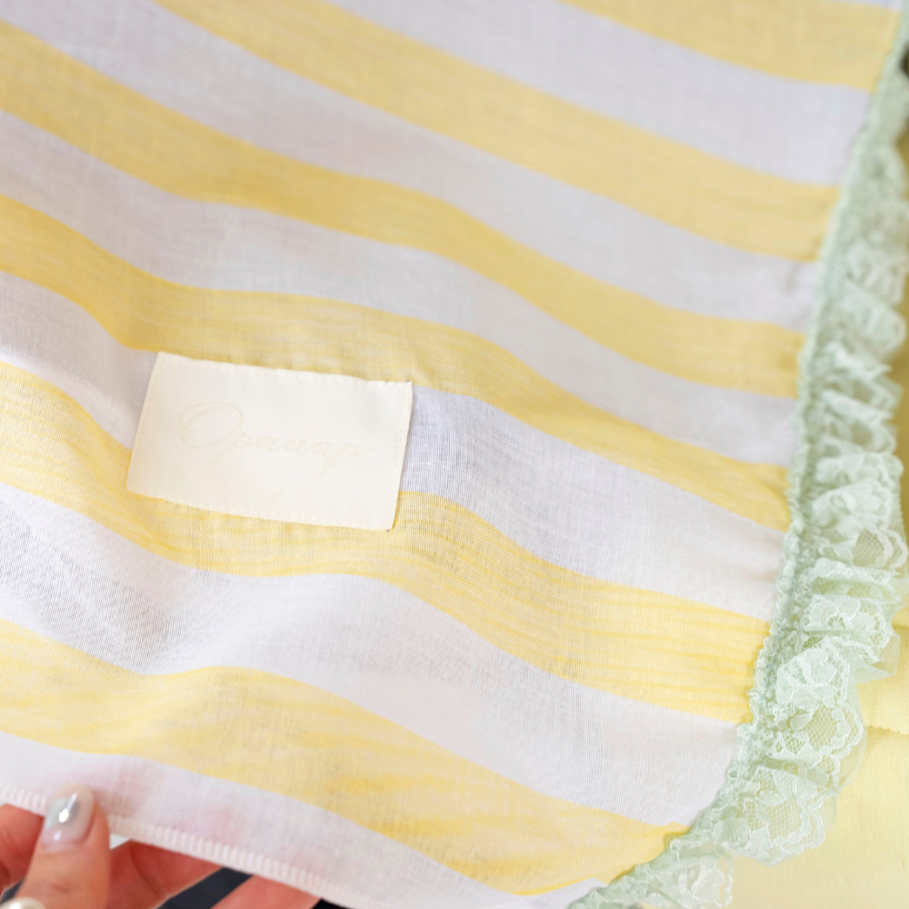 Blue Summer Tweed Buggy Blanket