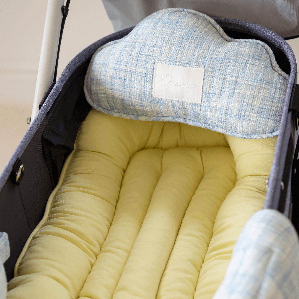 Blue Summer Tweed Buggy Pillow