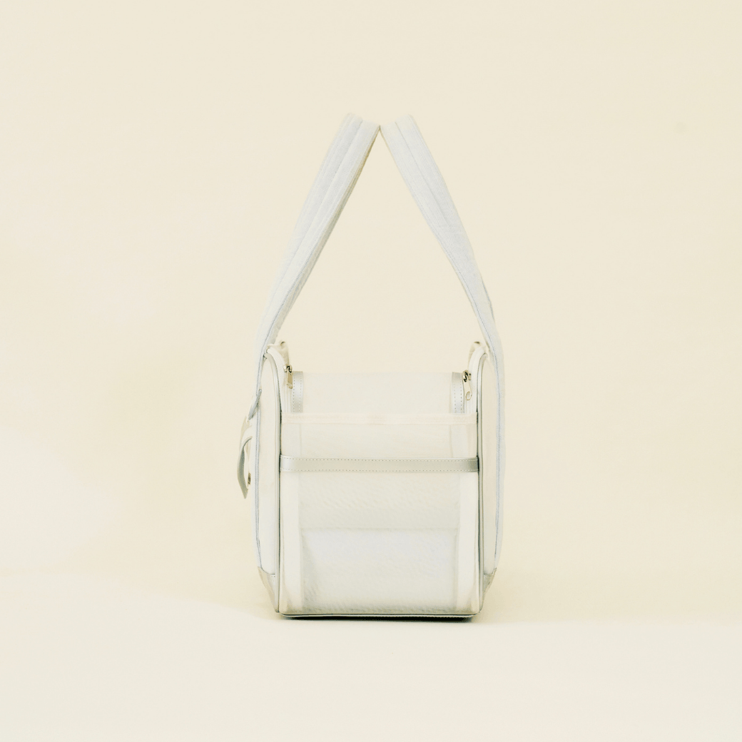 Mesh Ballon Bag (Silver & Blue)