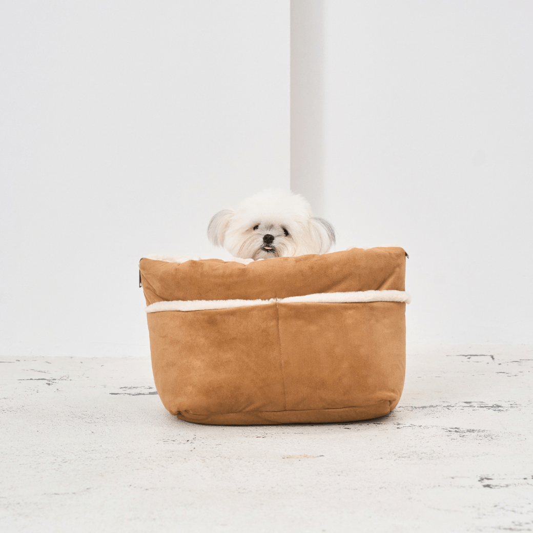 【10/22 20:00 販売開始】wide bag - suede brown(APERTY)