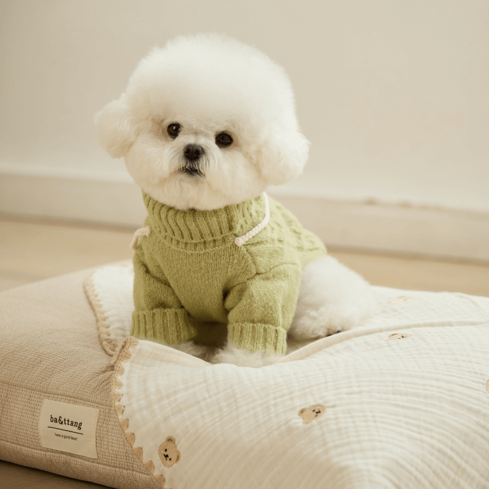 ポケットトイニットプルオーバー(オリーブ)