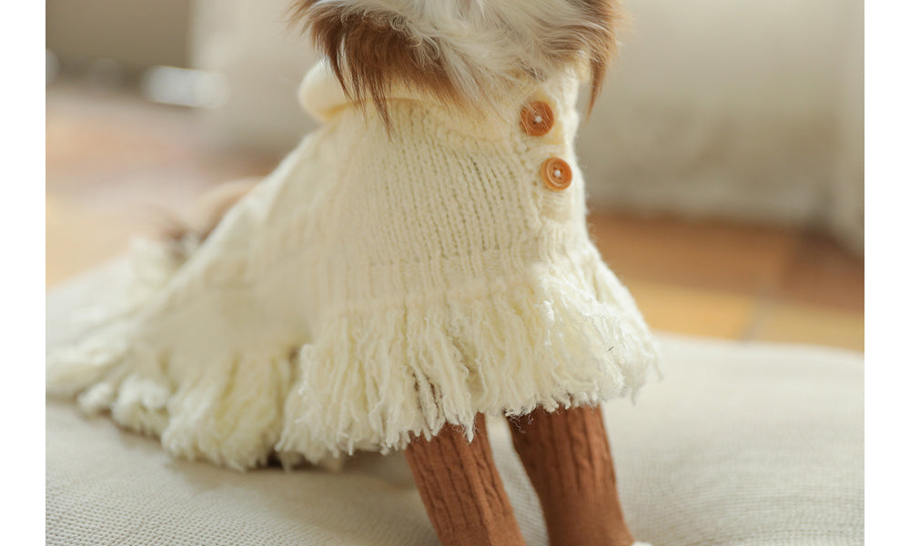 ポンチョニットコート(アイボリー)