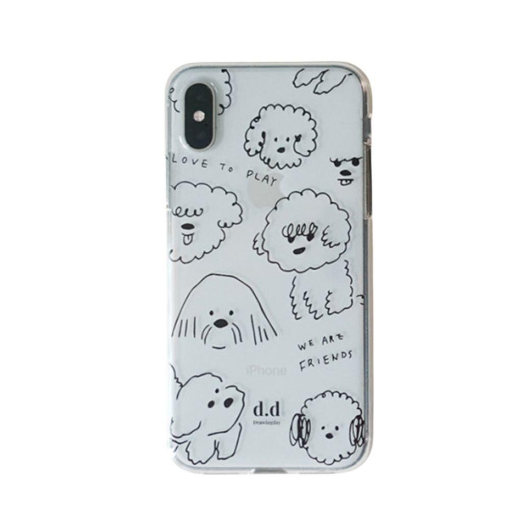【予約商品】DUSTIES ALL WHITE CLEAR CASE(BLACK)