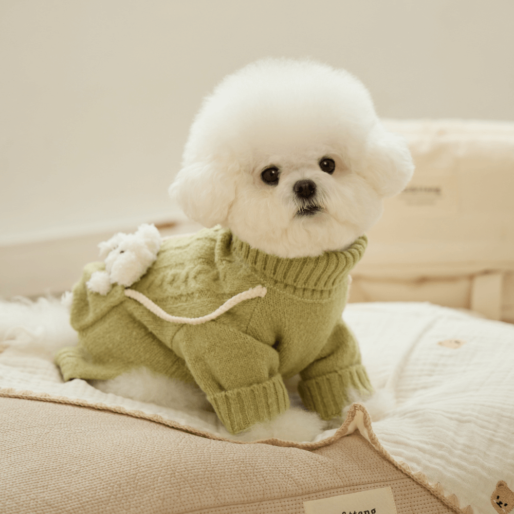 ポケットトイニットプルオーバー(オリーブ)