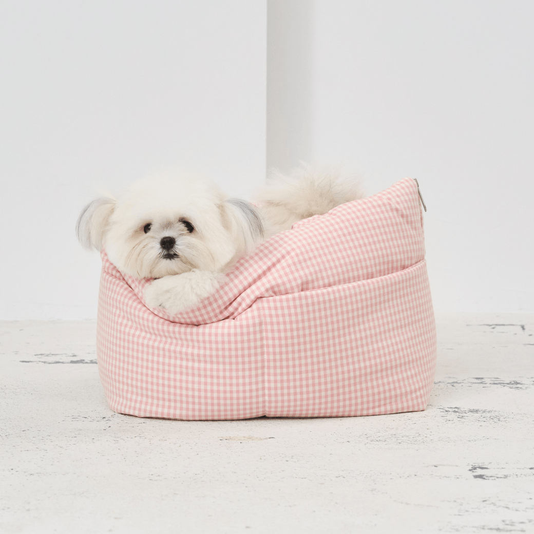 【9/9 20:00-】wide bag - plaid pink(APERTY)