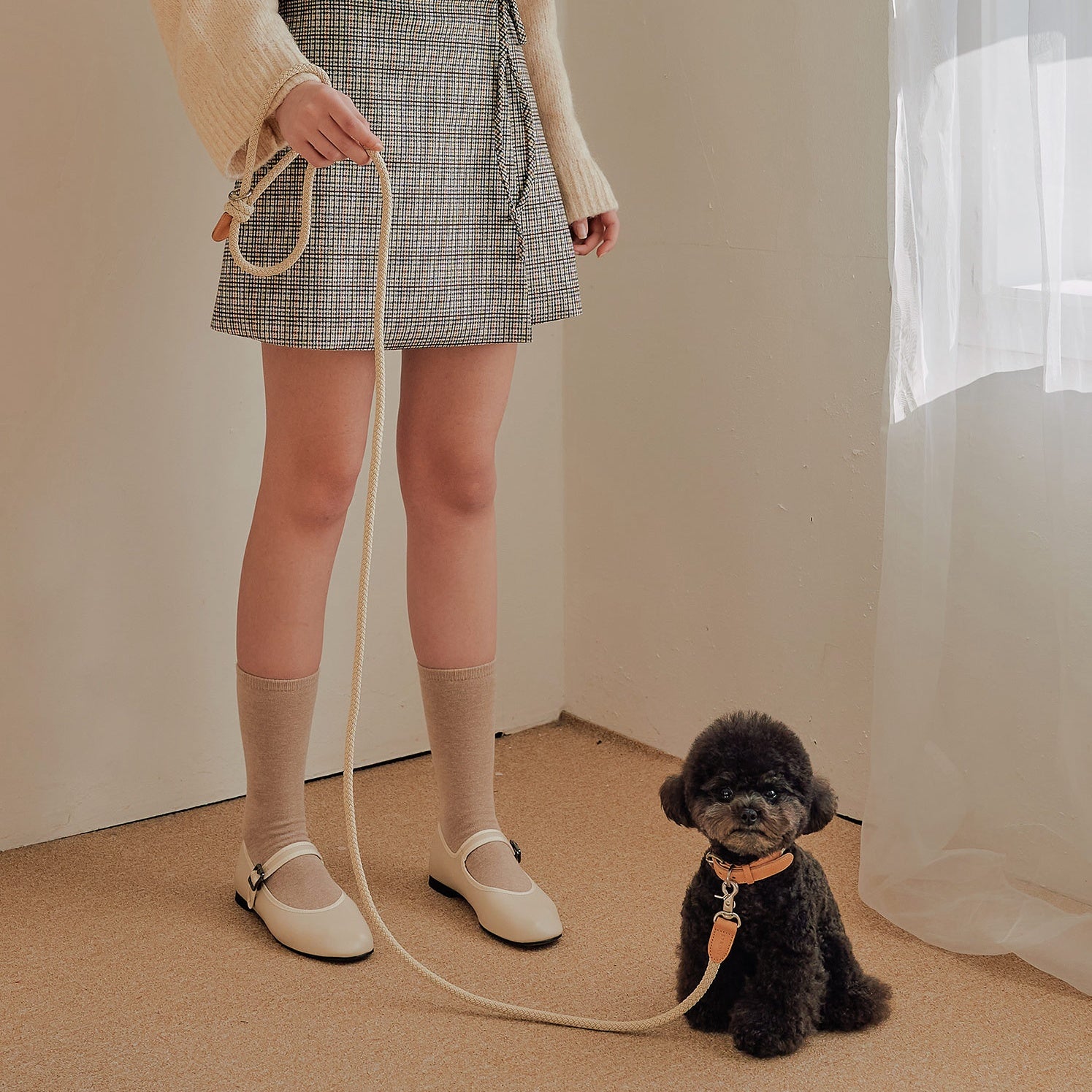 Classic Leash 1.8m 手持ちリード(ベージュ)