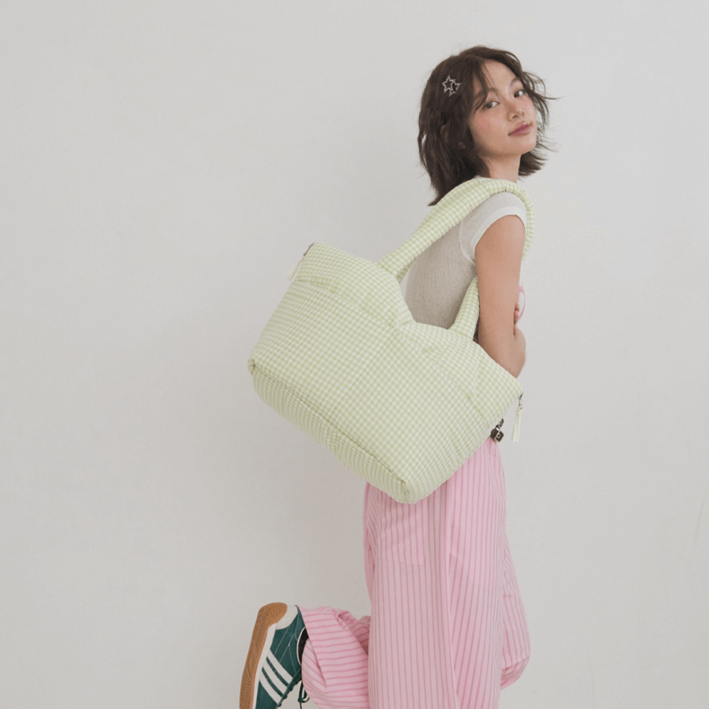 APERTY wide bag plaid green|軽くて収納力のある2WAY犬用キャリーバッグ(ベッドにもなる)