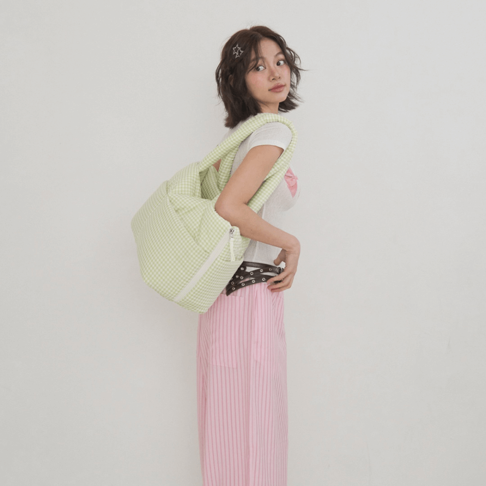 APERTY wide bag plaid green|軽くて収納力のある2WAY犬用キャリーバッグ(ベッドにもなる)