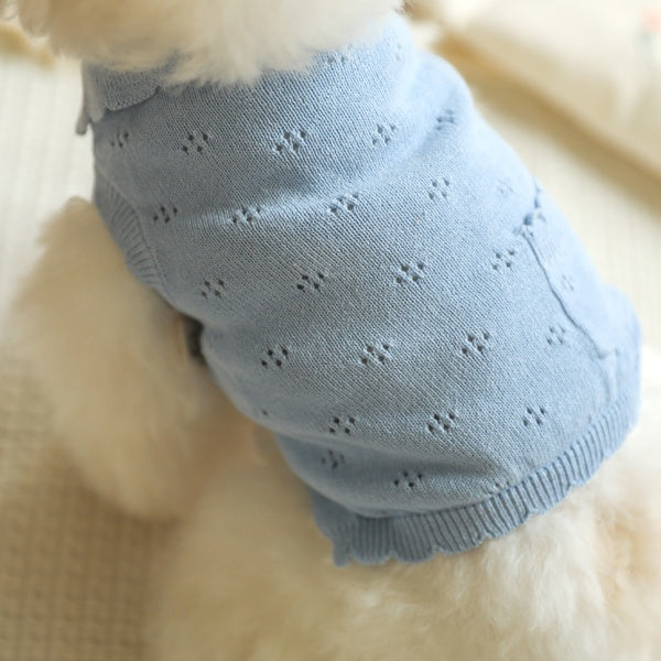 ブルームノースリーブカーディガン(ブルー)