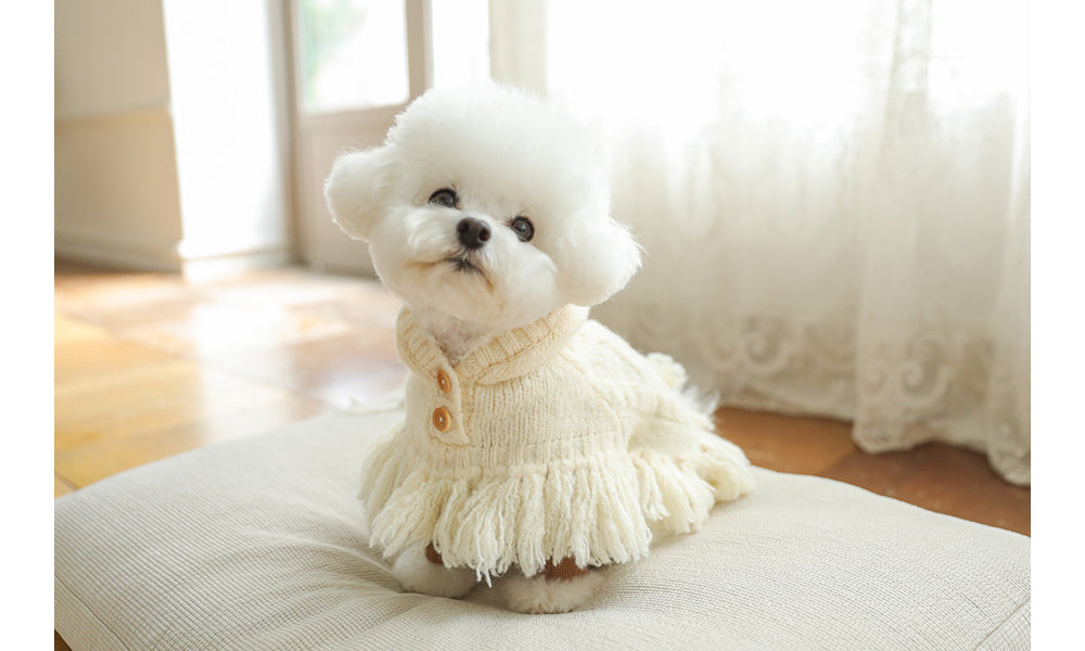 ポンチョニットコート(アイボリー)