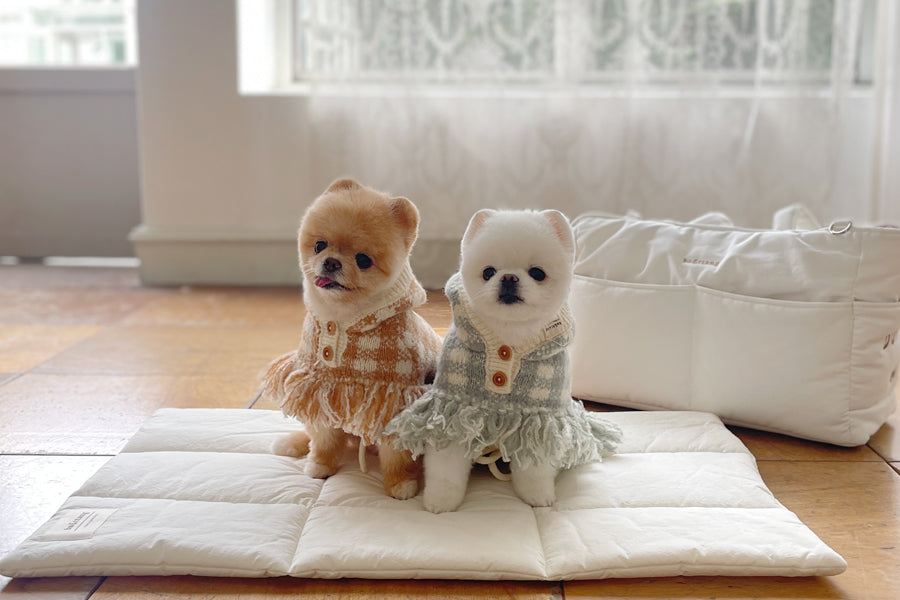 チェックポンチョニットコート(2色)