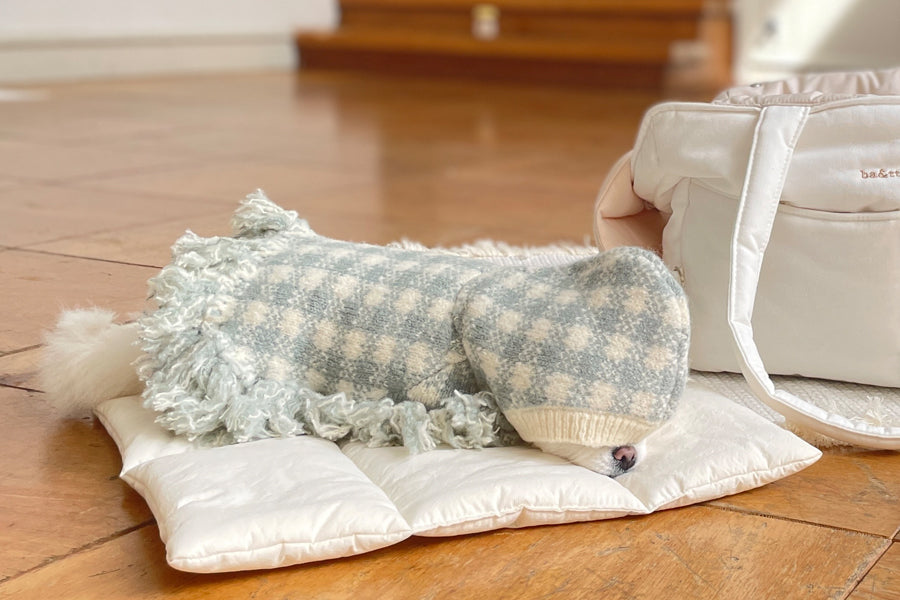 チェックポンチョニットコート(2色)