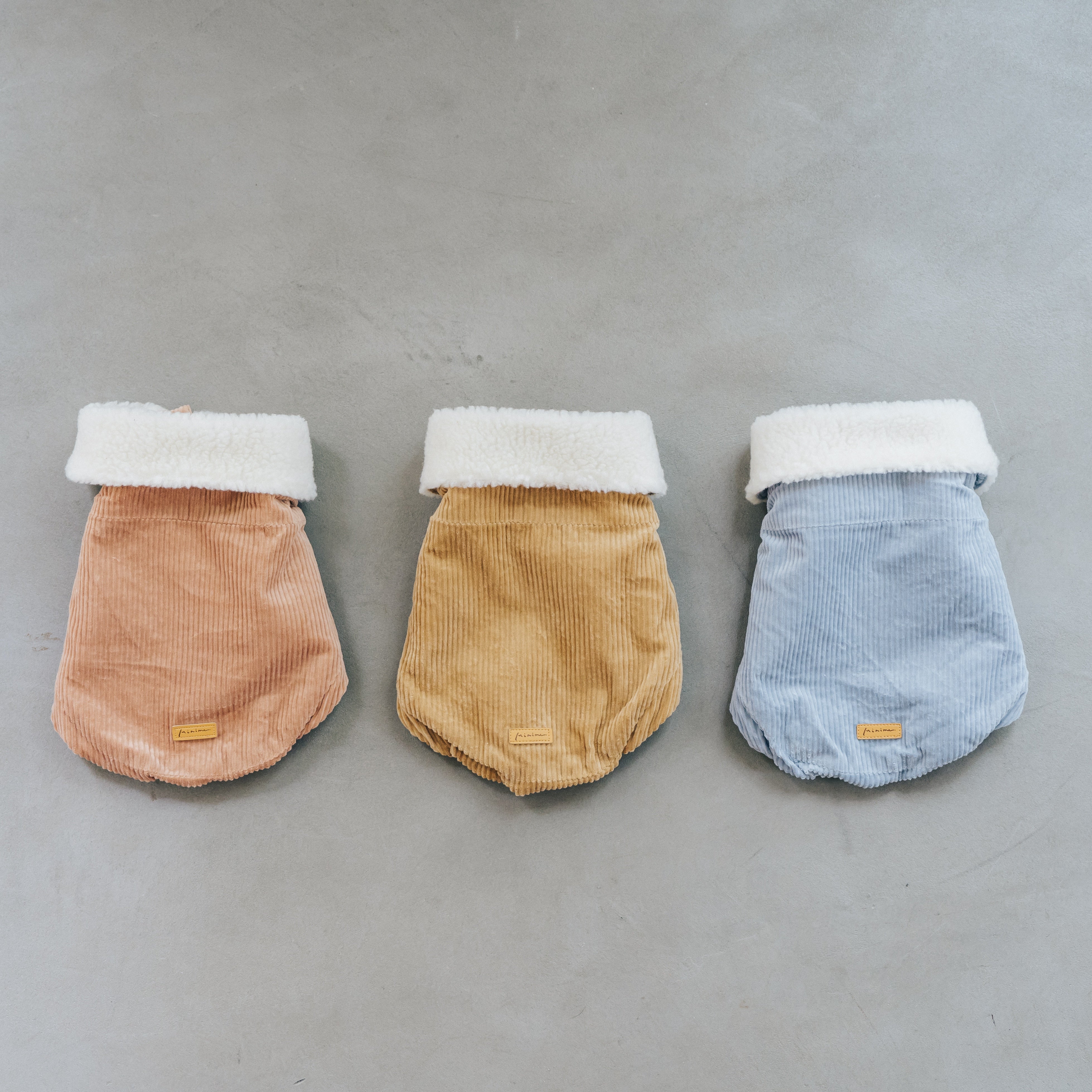 コーデュロイベスト(ピンク・ブルー・ブラウン)