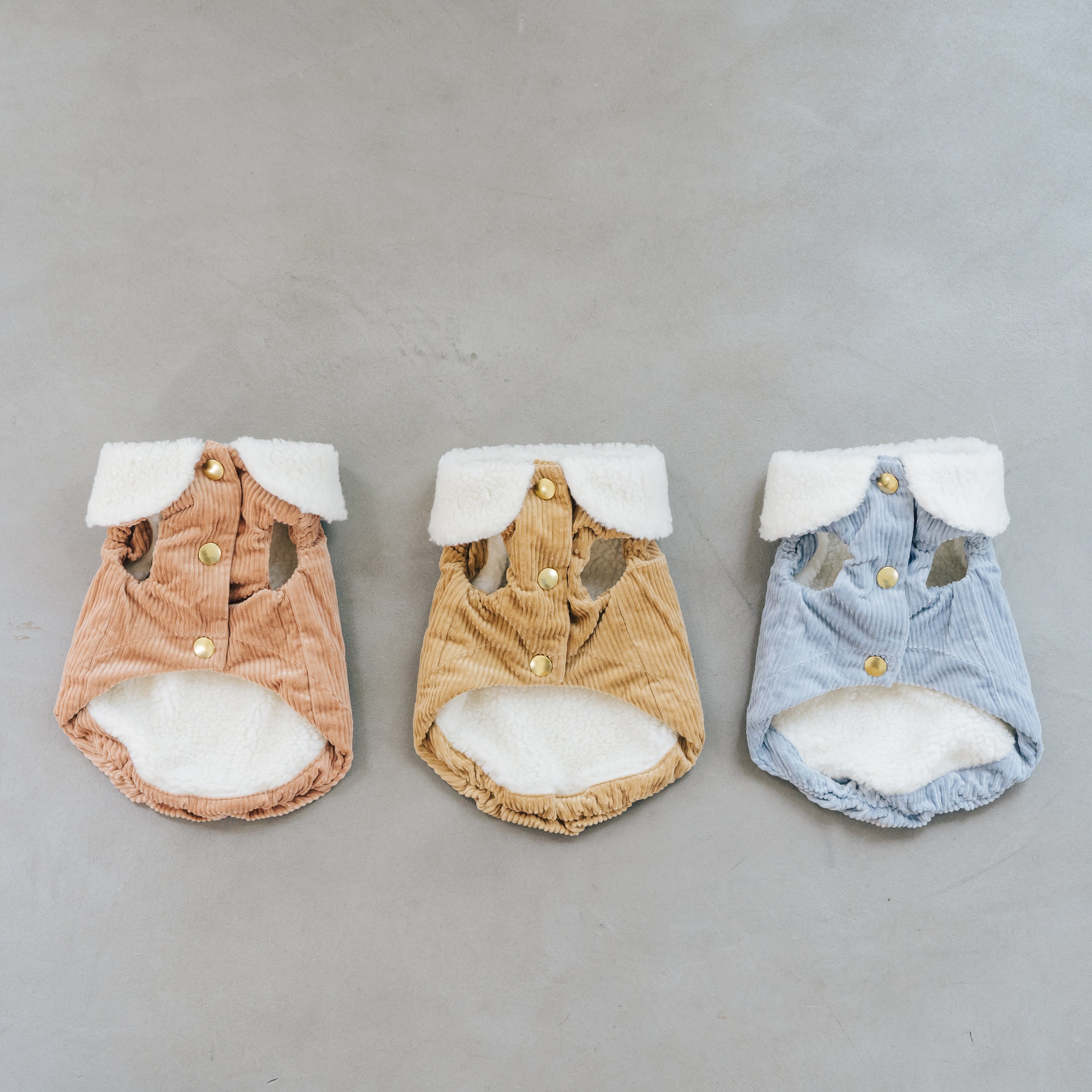 コーデュロイベスト(ピンク・ブルー・ブラウン)