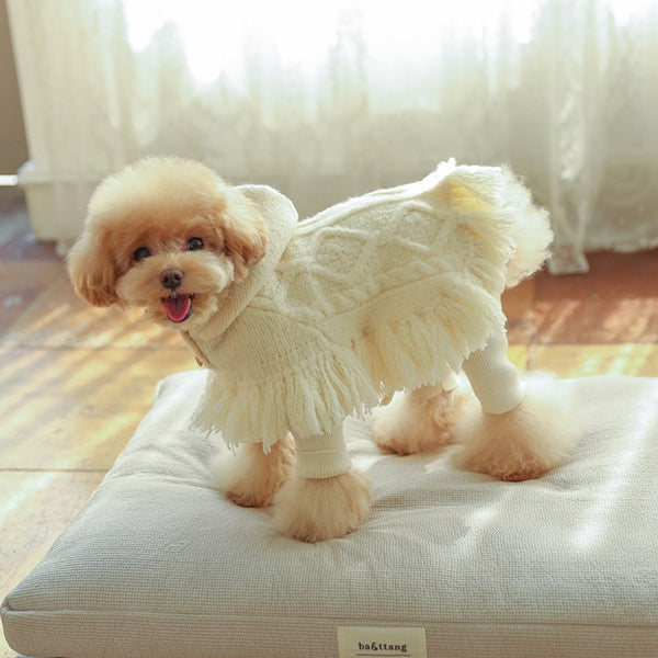 ポンチョニットコート(アイボリー)