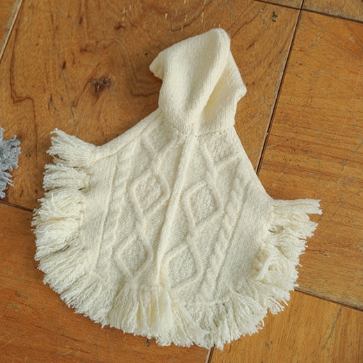 ポンチョニットコート(アイボリー)