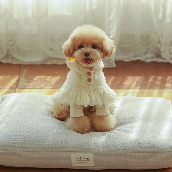 ポンチョニットコート(アイボリー)