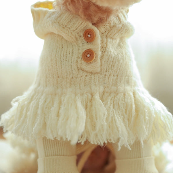 ポンチョニットコート(アイボリー)