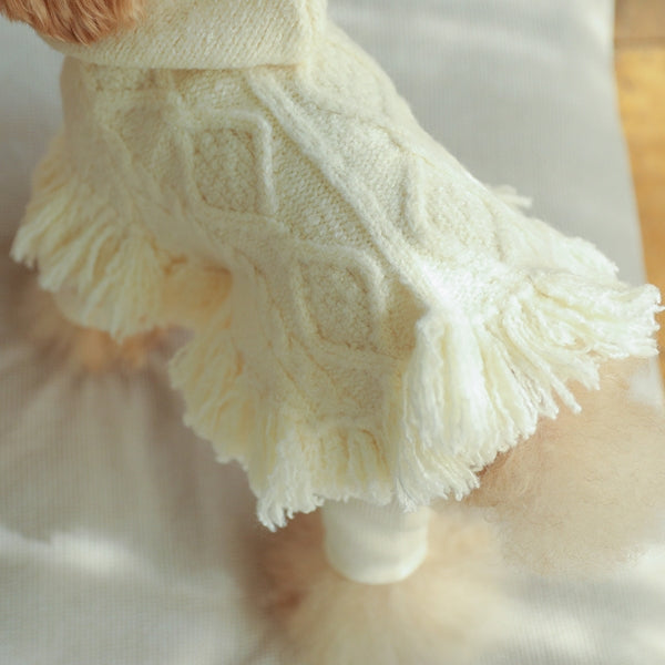 ポンチョニットコート(アイボリー)