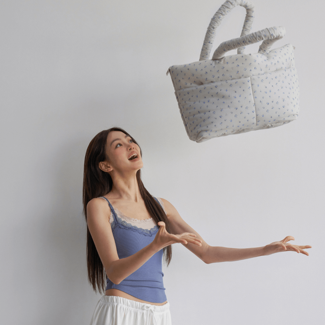 APERTY wide bag baby blue