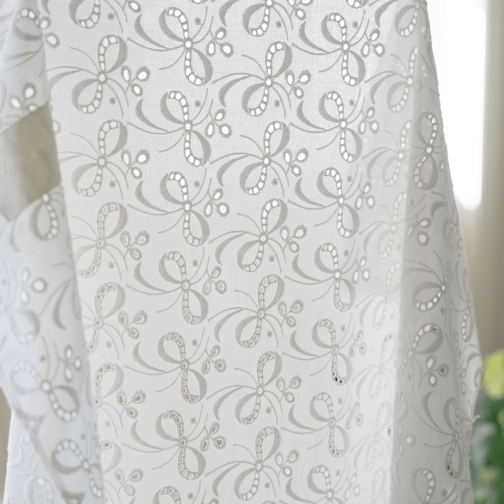 【予約】Lace Buggy Blanket (Heart / Ribbon / Blue Stripe)