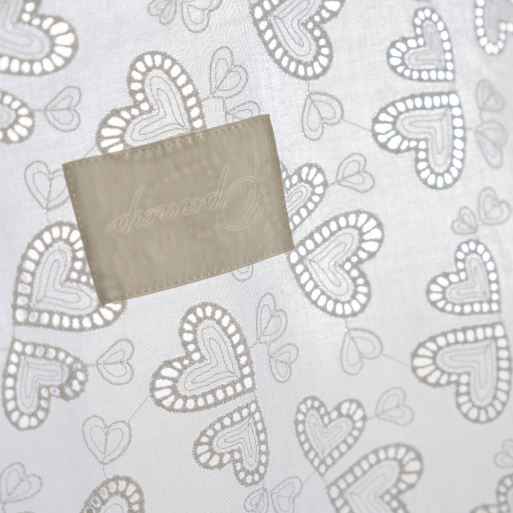 【予約】Lace Buggy Blanket (Heart / Ribbon / Blue Stripe)