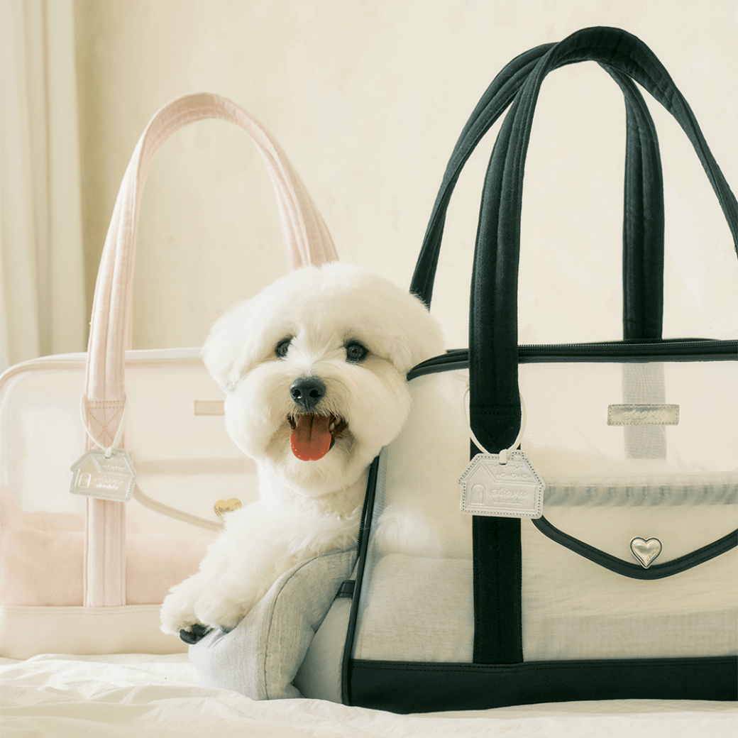 Mesh Ballon Bag - Black & Grey（Seoru）
