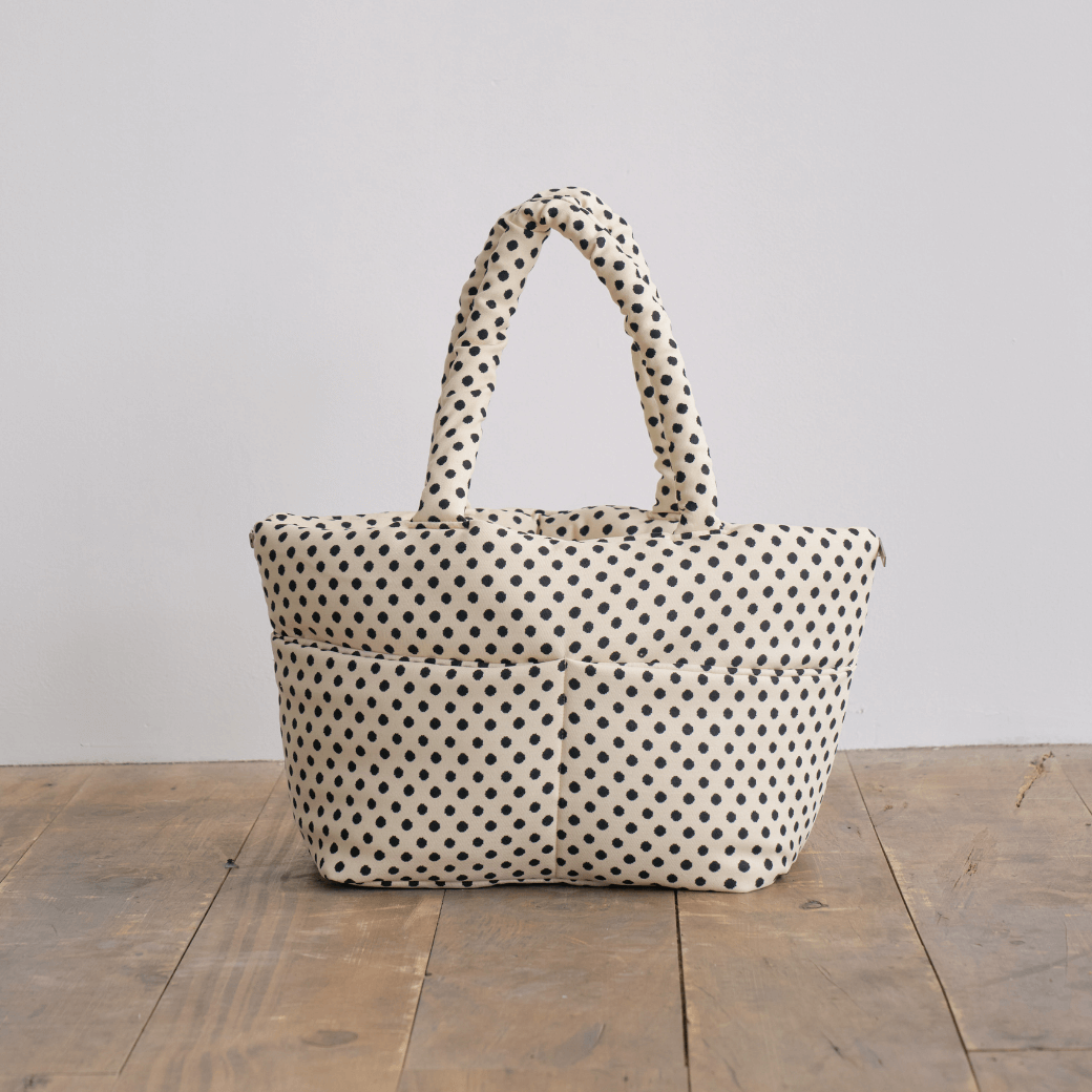 APERTY wide bag dot ivory