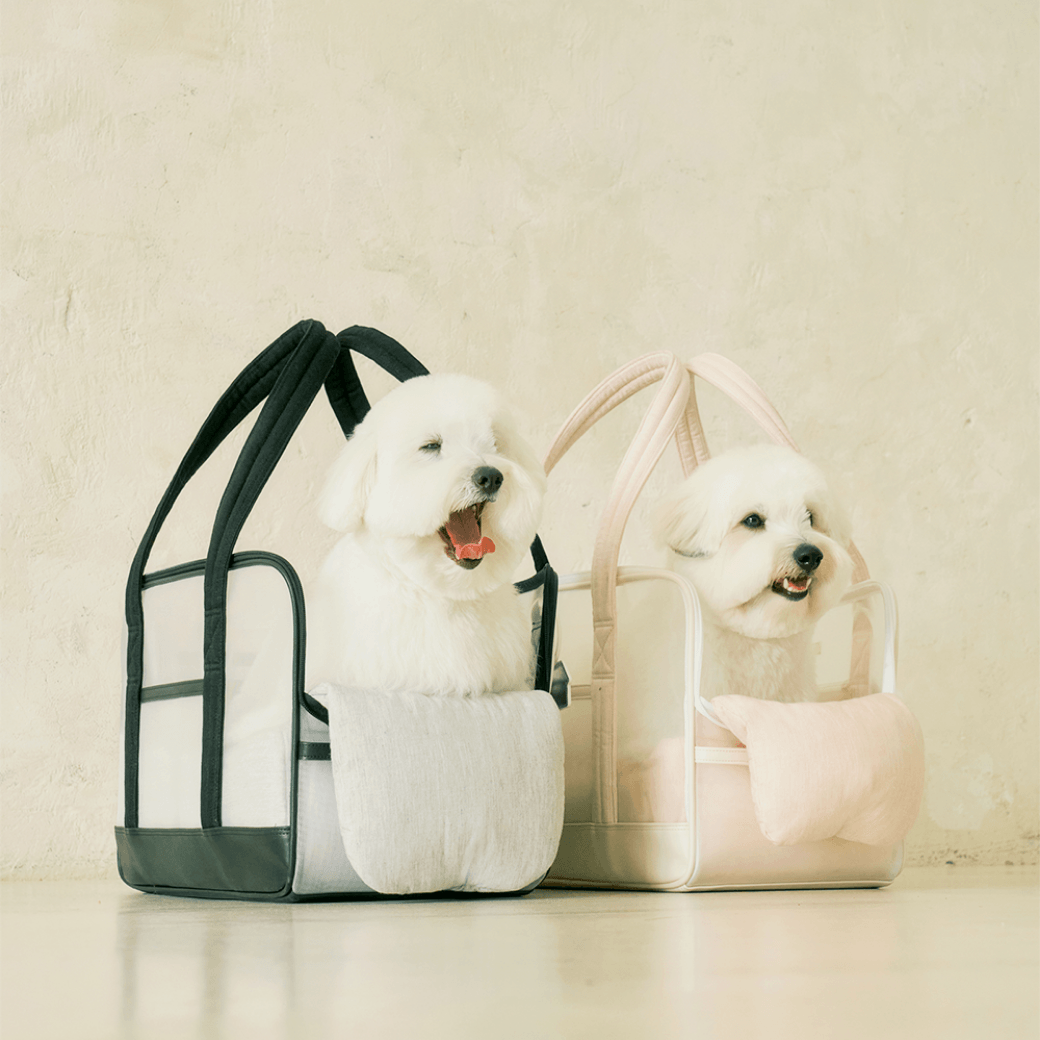 Mesh Ballon Bag - Black & Grey（Seoru）